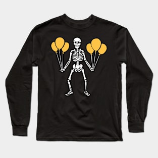 Skeleton with balloons Long Sleeve T-Shirt